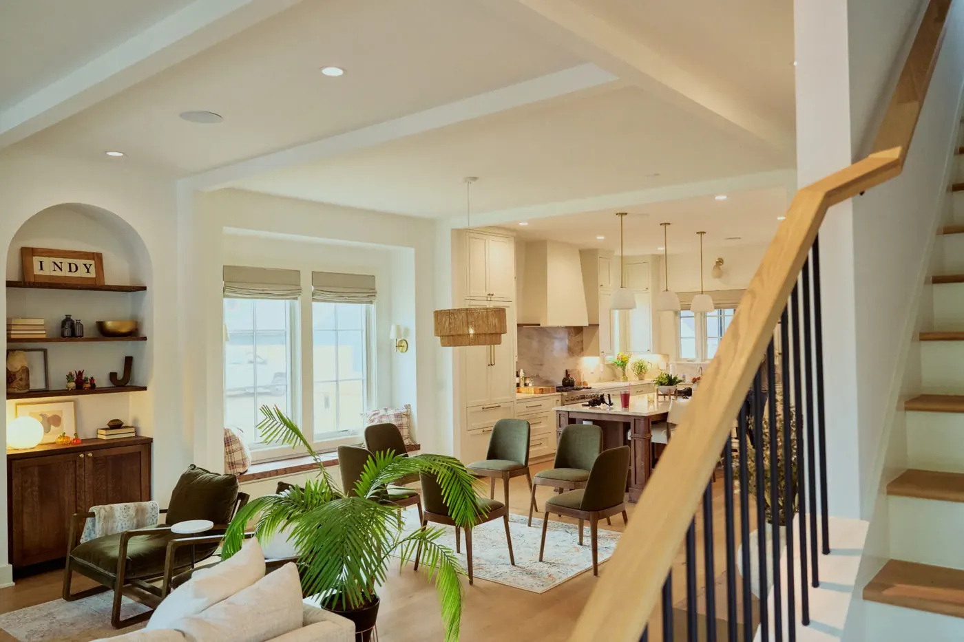 Cellular shades in a Whiteland living room