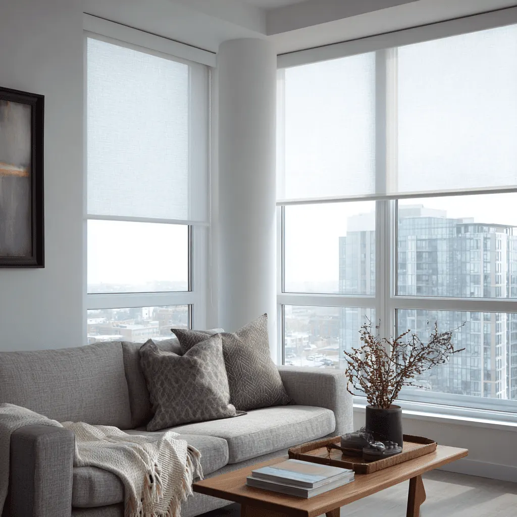 Cellular shades in a Whiteland living room
